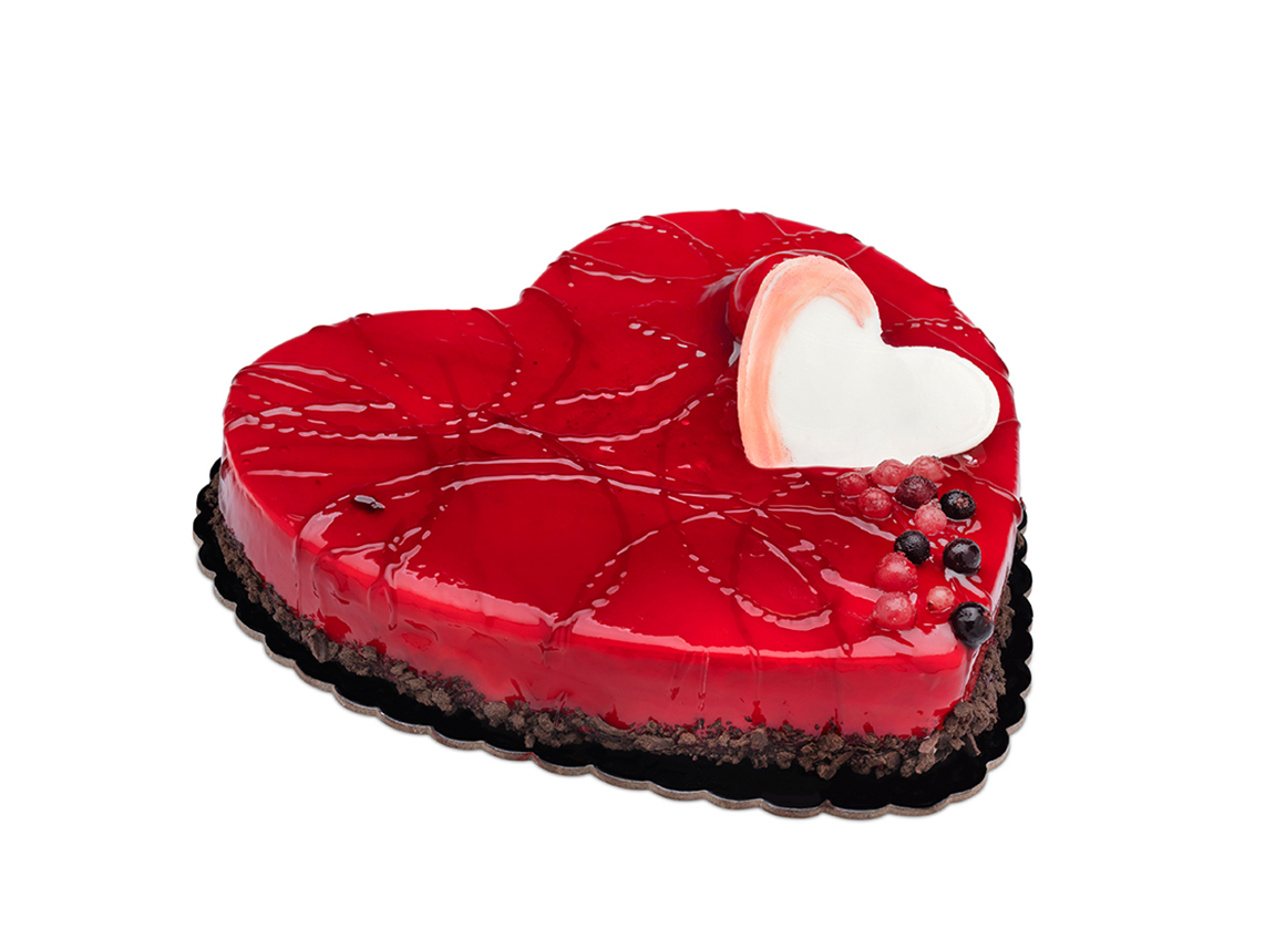 CHOCOLATE - STRAWBERRY <br> HEART Cake