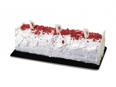 RED VELVET Yule Log Cake